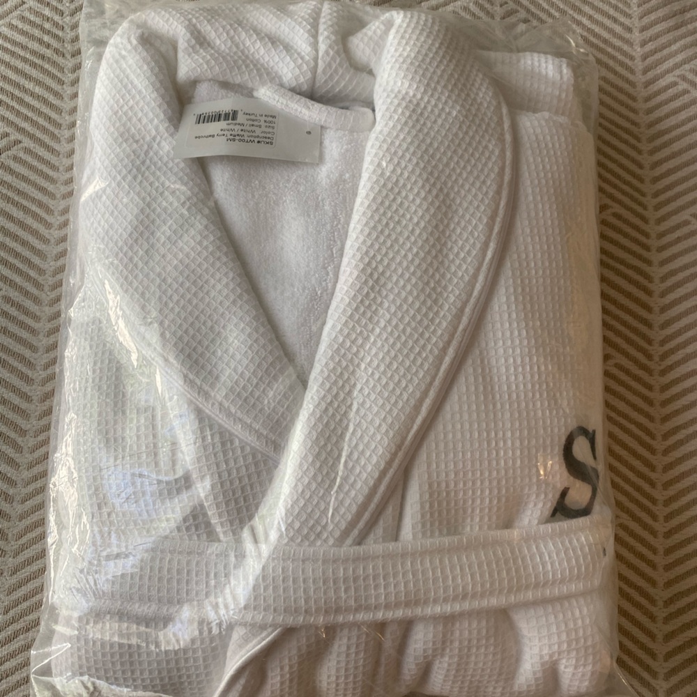 Waffle terry robe
